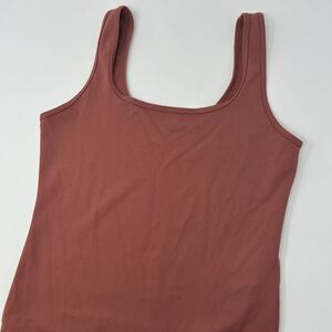 Abercrombie & Fitch Bodysuit Womens Medium Tank Top Scoop‎ Neck Orange